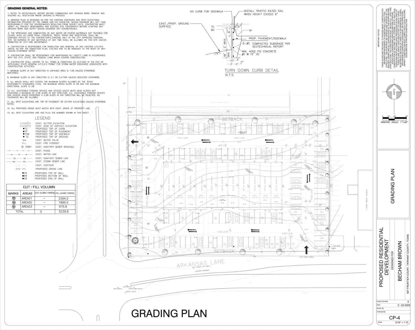 Berger Farm — Lot Grading Plan